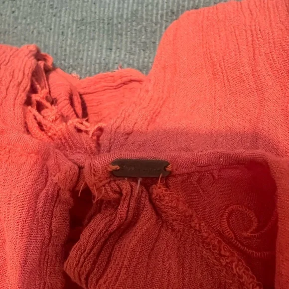 Free People Orange Lace Tank Top - Picture 5 of 5